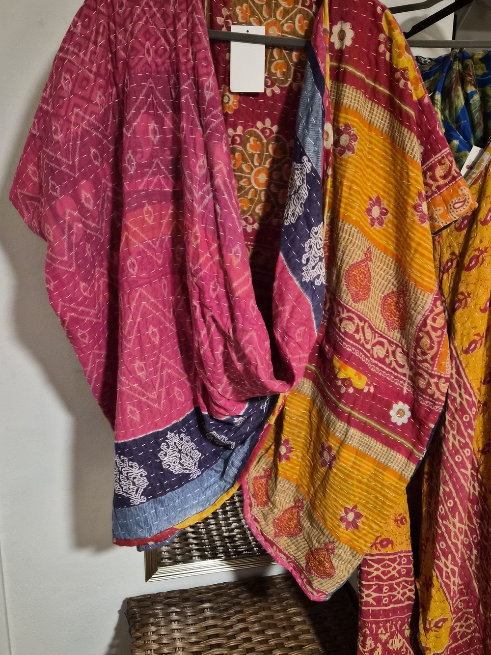 NWT Pink & Yellow Patchwork Crossover Kantha Top